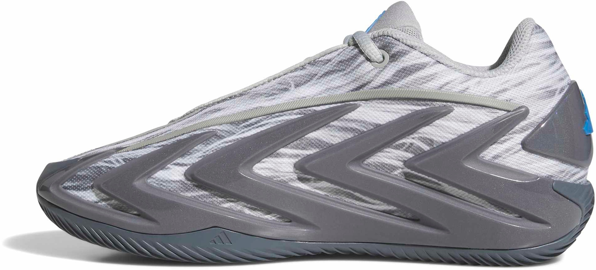 adidas Kids' Grade School Anthony Edwards 3 'Snow Camo' Basketball Shoes - Stone/Onix/Night Grey - View 4