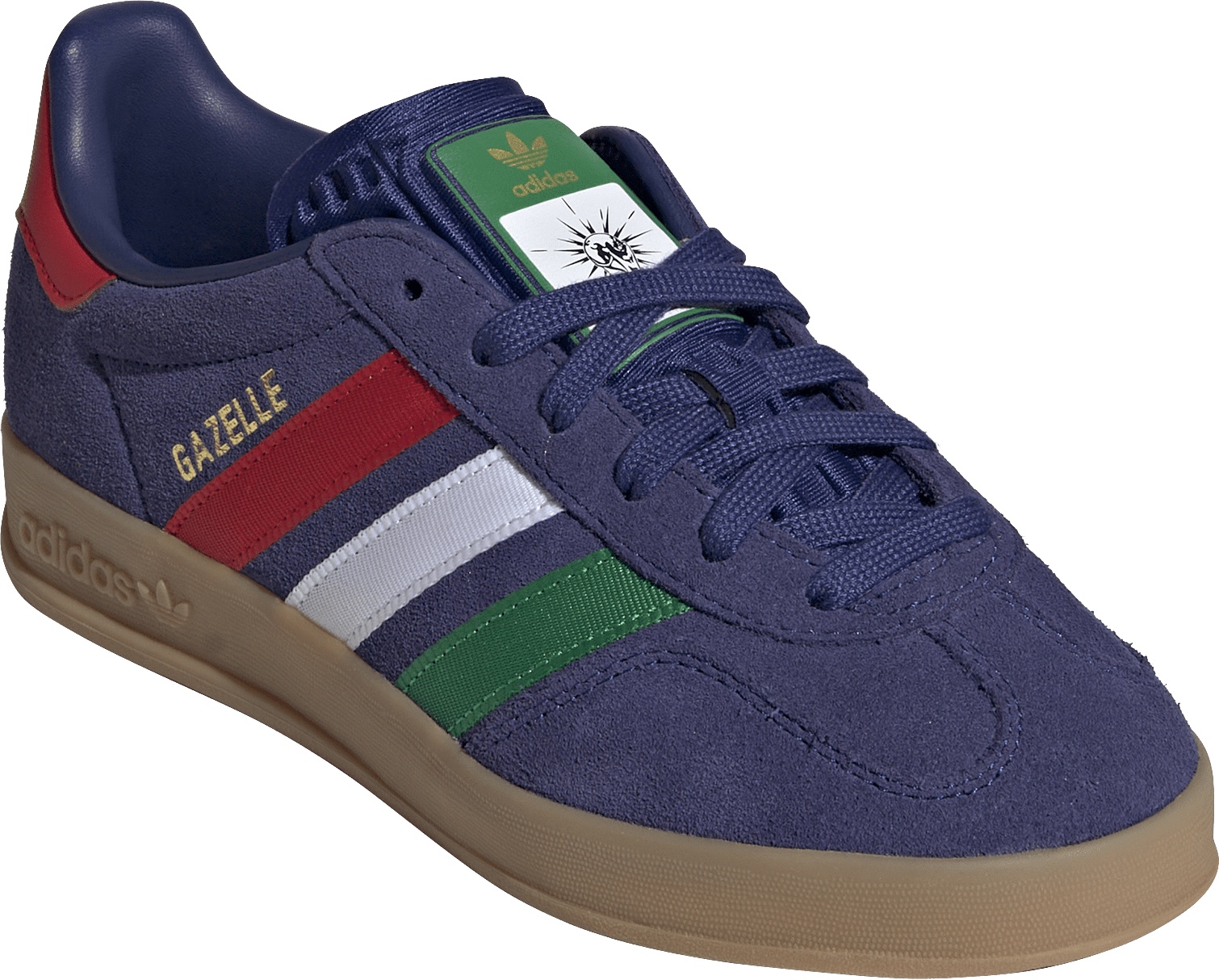 adidas Kids' Grade School FIFA World Cup Gazelle Indoor Shoes - Victory Blue/Green/Better Scarlet - View 5
