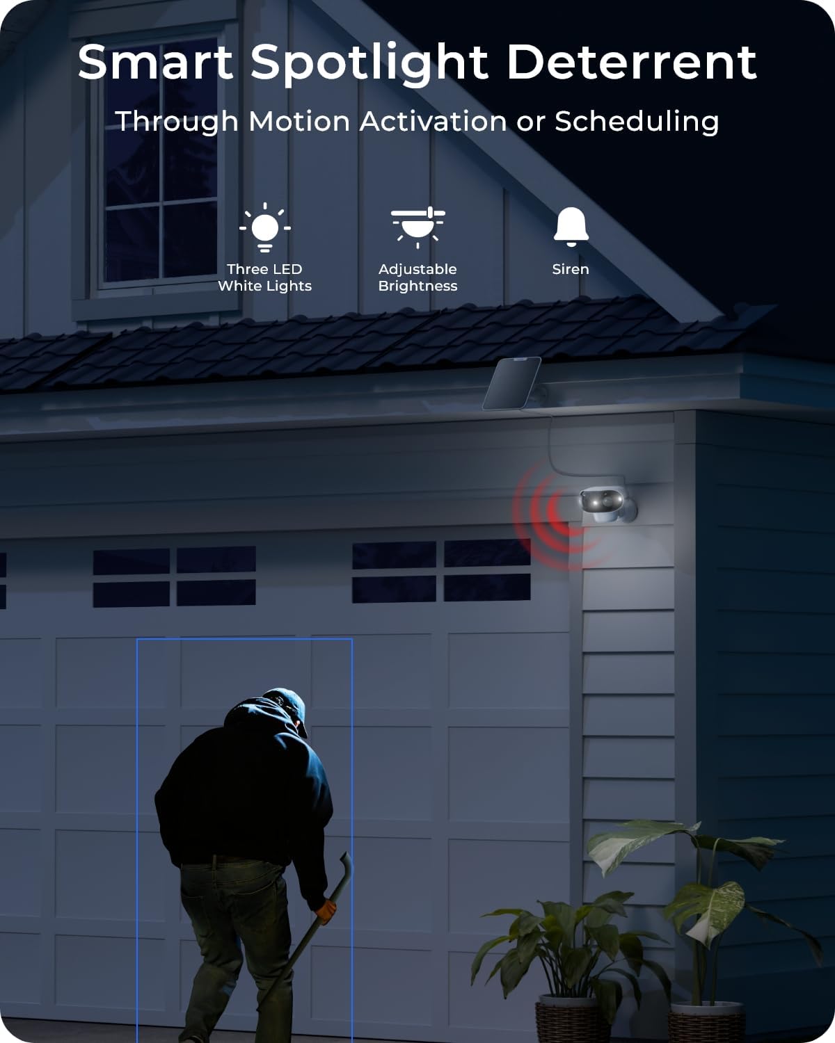 REOLINK Argus 4 Pro - 4K Solar Security Camera, ColorX Night Vision, 180° Blindspot-free View, Wireless Outdoor Camera with Dual-band Wi-Fi 6, Smart AI Detection, No Monthly Fee, with 6W Solar Panel