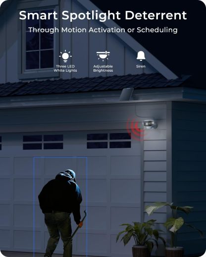 REOLINK Argus 4 Pro - 4K Solar Security Camera, ColorX Night Vision, 180° Blindspot-free View, Wireless Outdoor Camera with Dual-band Wi-Fi 6, Smart AI Detection, No Monthly Fee, with 6W Solar Panel