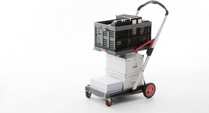 CLAX® The Original | Made in Germany | Multi use Functional Collapsible Carts | Mobile Folding Trolley | Shopping Cart with Storage Crate (Pink)
