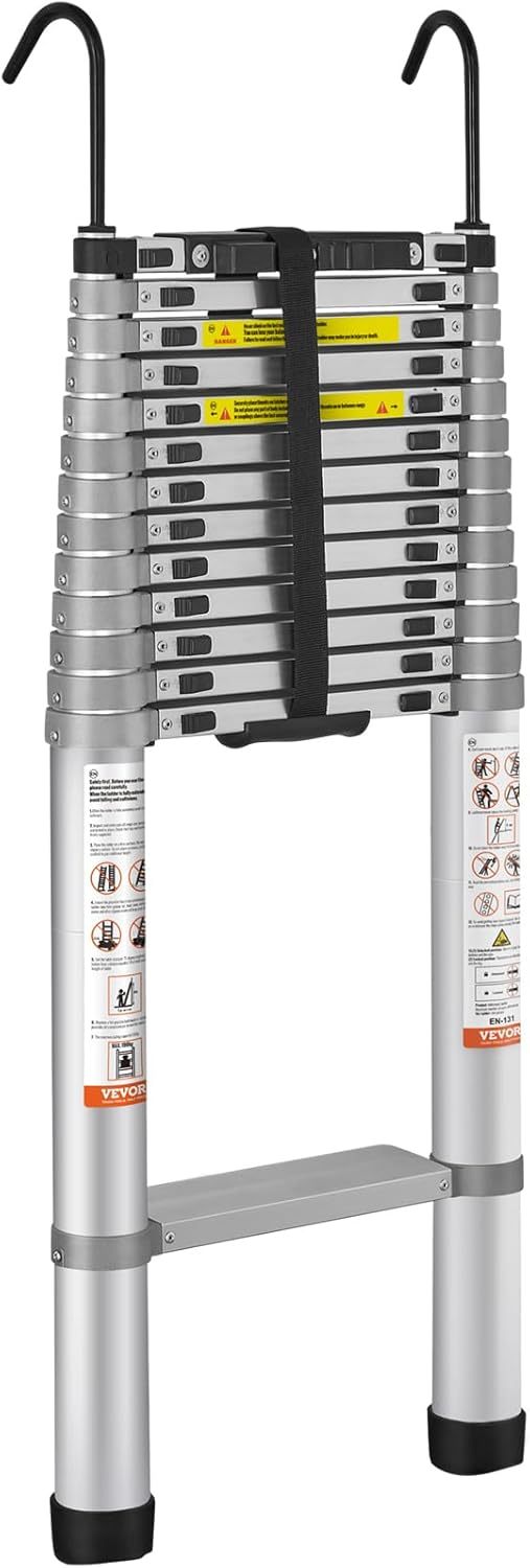VEthtVOR Telescoping Ladder Aluminum Extension Step Multi-purpose Portable