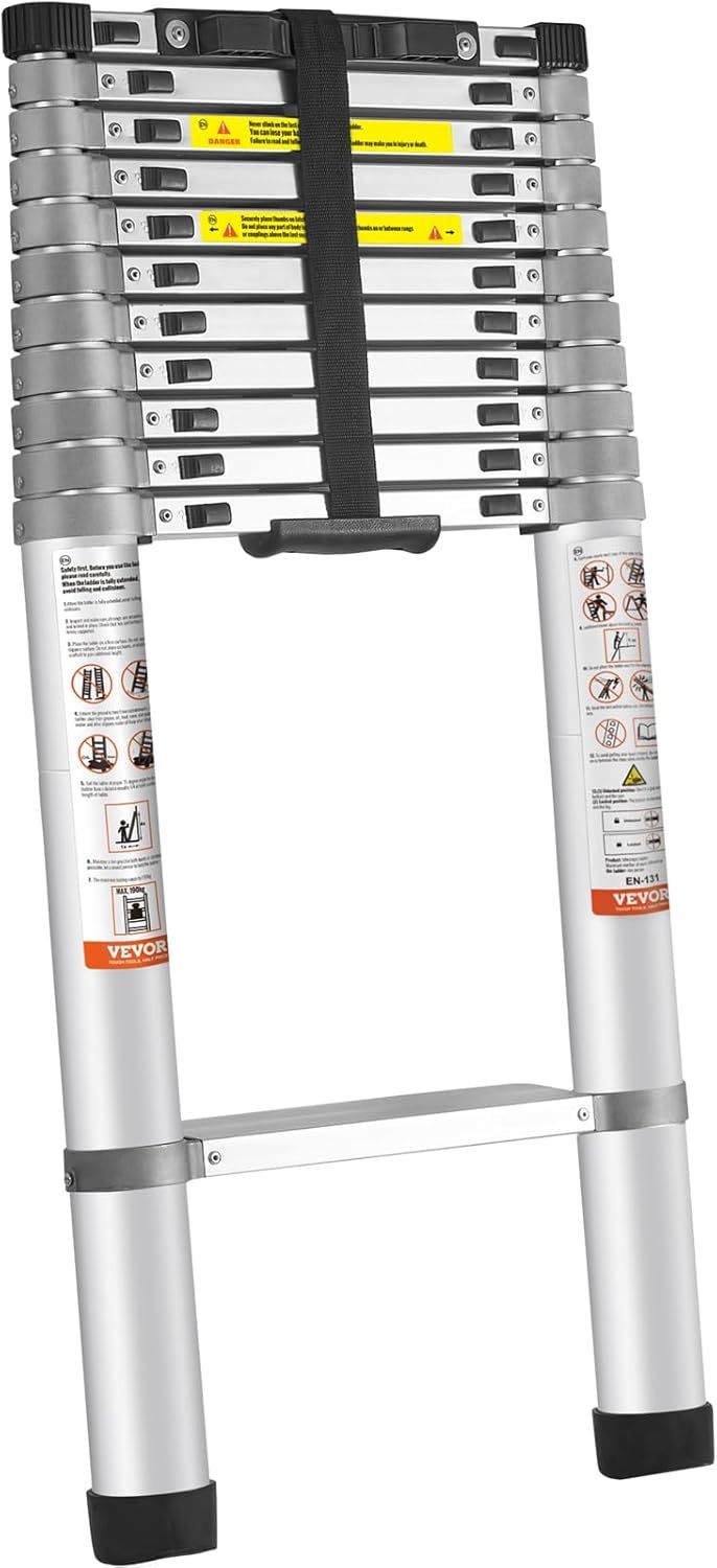 VEthtVOR Telescoping Ladder Aluminum Extension Step Multi-purpose Portable