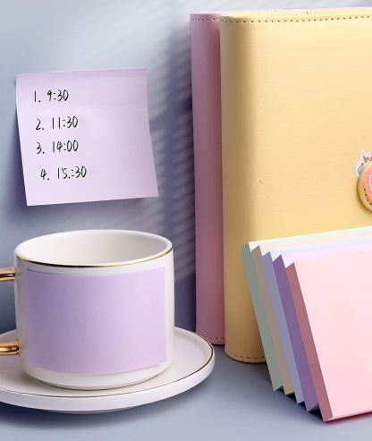 Sticky Notes 400 Sheets Cube (4 Colors x 100 Sheets Each) Self Adhesive for Reminders