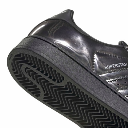 adidas Women's Superstar II Shoes - Chrome Black/Silver - View 8