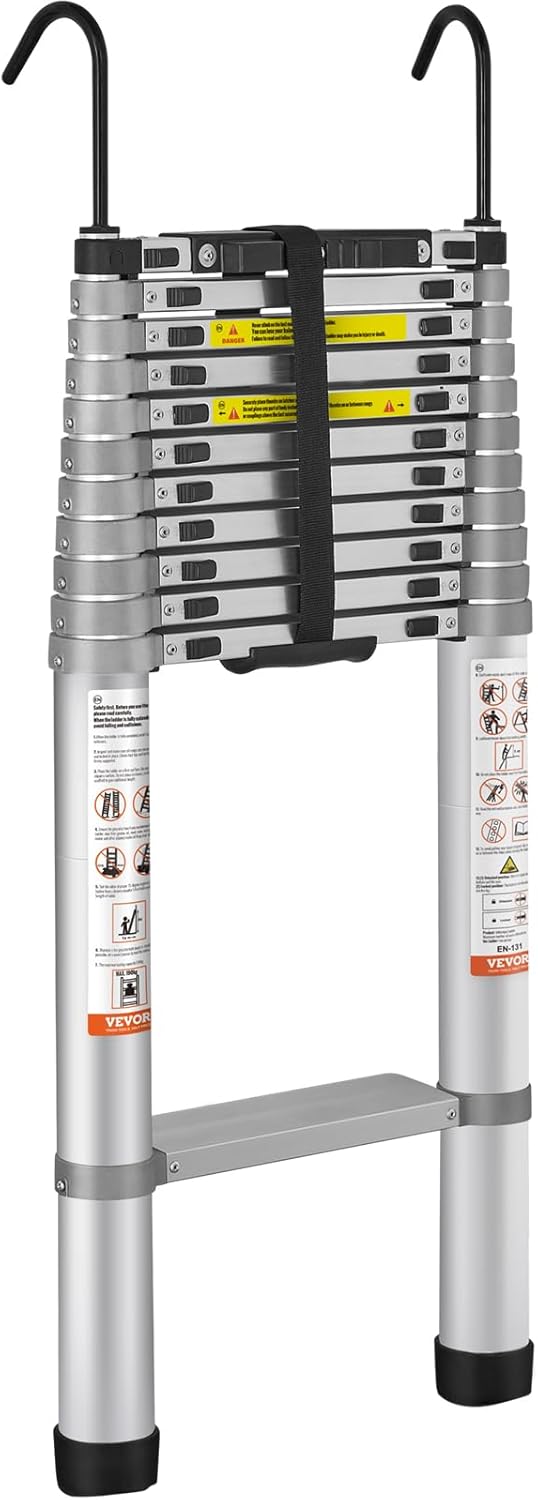 VEthtVOR Telescoping Ladder Aluminum Extension Step Multi-purpose Portable
