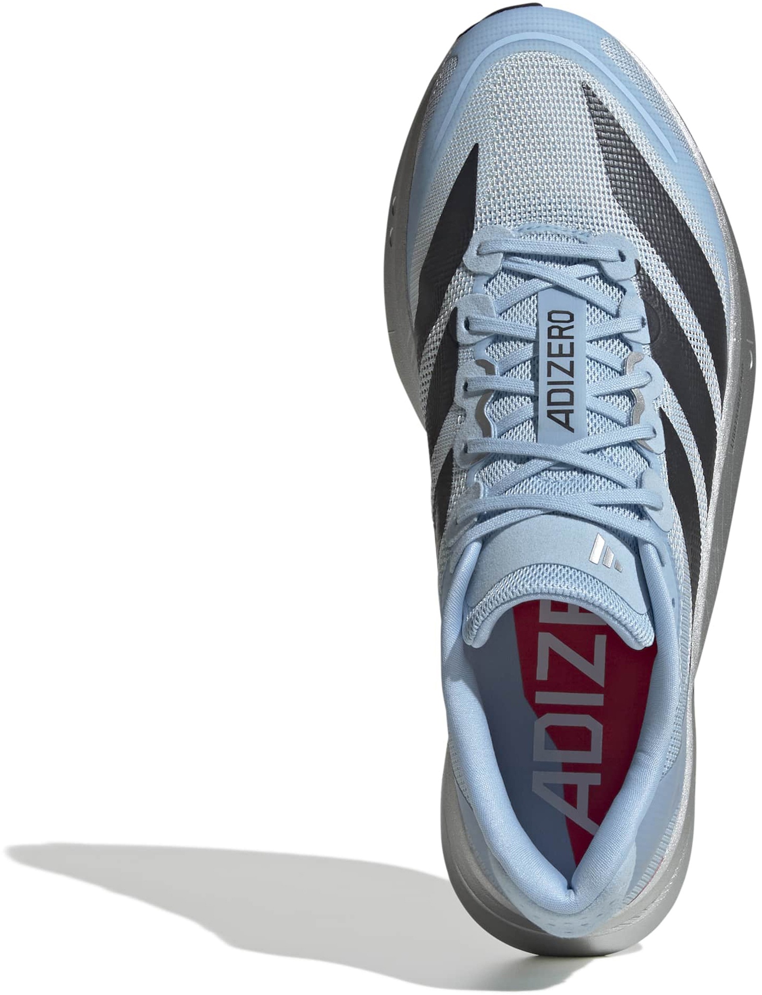adidas Men's Adizero Boston 13 Running Shoes - Clear Sky/Carbon/Silver Mtllc - View 2