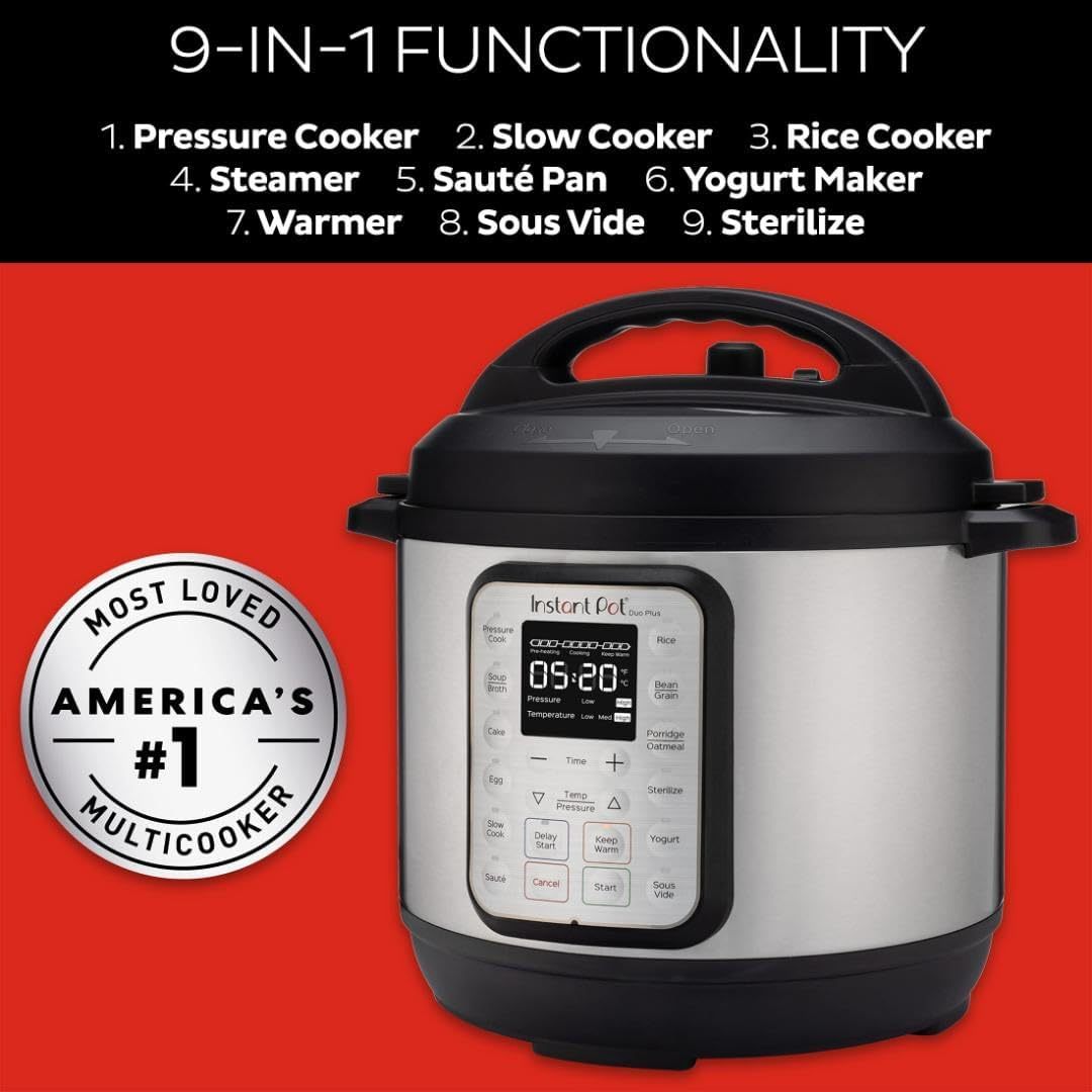 【Hurry, Limited Stock】Instathtnt Pot 6qt Dthtuo Plus 9-in-1 Electric Pressure Cooker Pressure Cooker