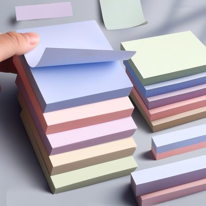 Sticky Notes 400 Sheets Cube (4 Colors x 100 Sheets Each) Self Adhesive for Reminders