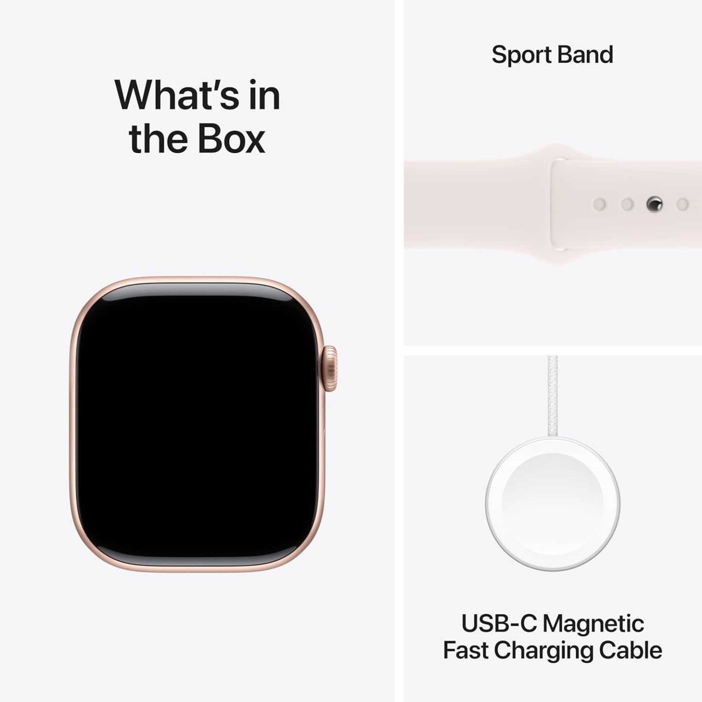 Apple Watch Series 10 [GPS 42mm case] Smartwatch with Silver Aluminium Case with Denim Sport Band - S/M. Fitness Tracker, ECG App, Always-On Retina Display, Water Resistant