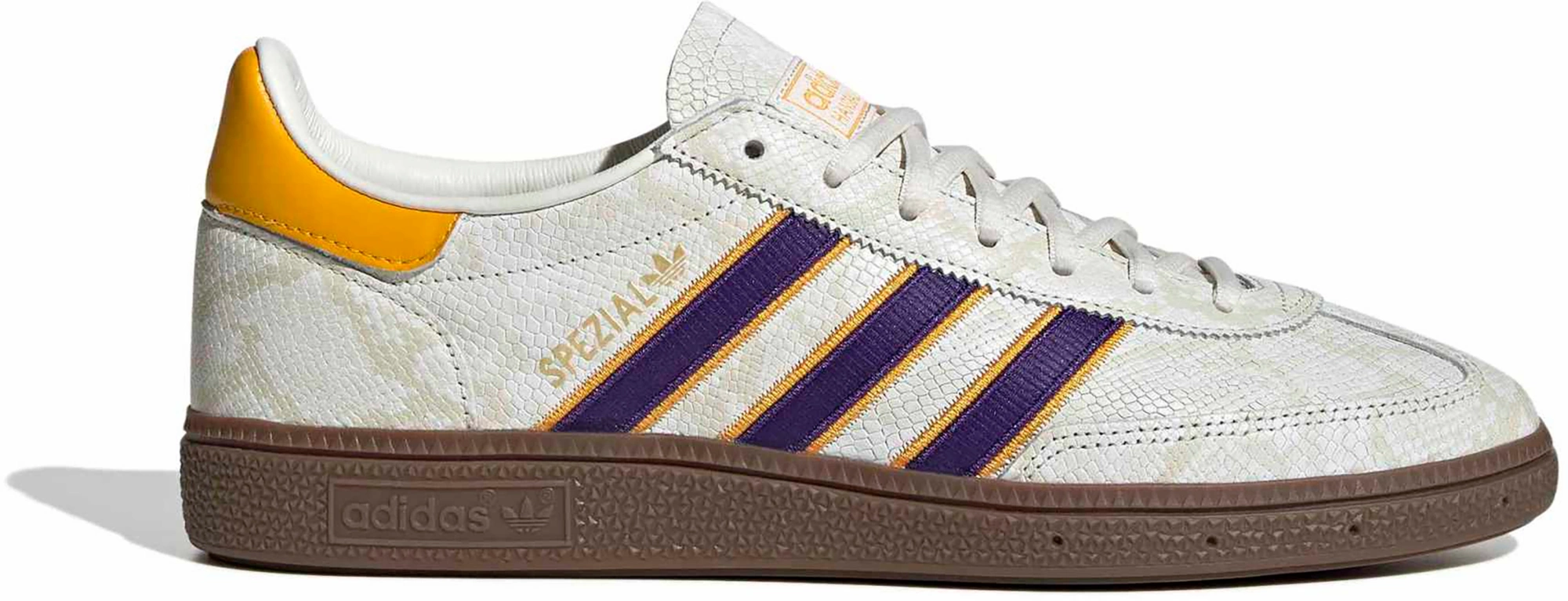 adidas Men's Handball Spezial Shoes - Core White/Collegiate Purple/Crew Yellow - View 1