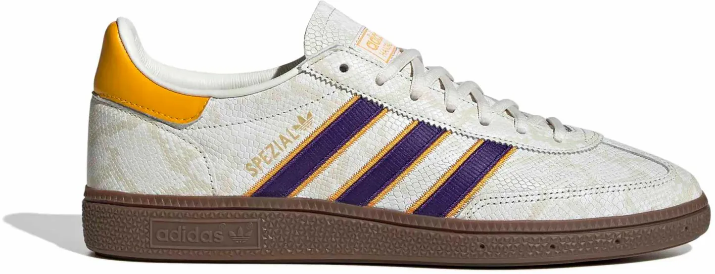adidas Men's Handball Spezial Shoes - Core White/Collegiate Purple/Crew Yellow - View 1