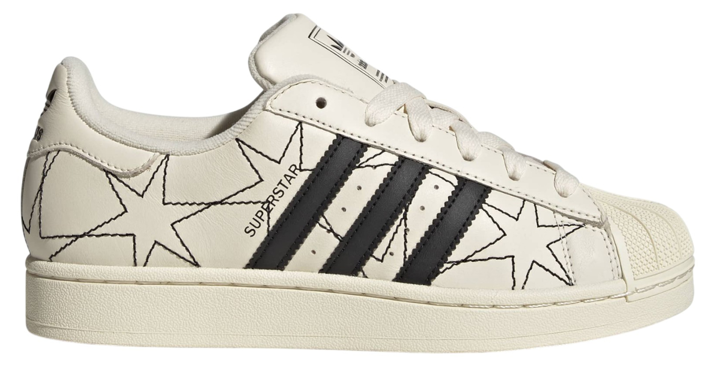 adidas Women's Superstar II Shoes - Cream White/Core Black/Cream White - View 1