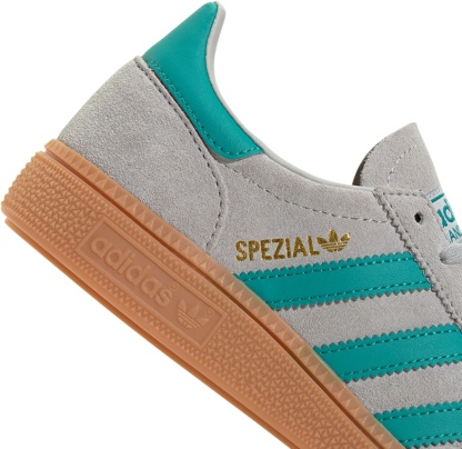 adidas Kids' Grade School Handball Spezial Shoes - Grey/Teal - View 7