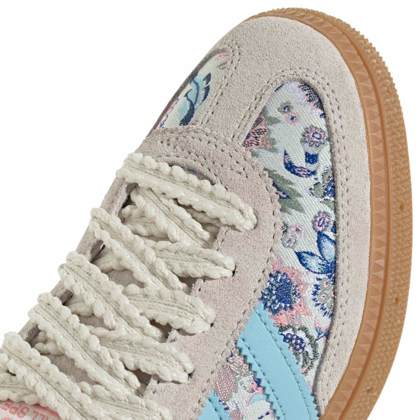 adidas Kids' Grade School Handball Spezial Shoes - Off White/Icey Blue/Gum - View 8