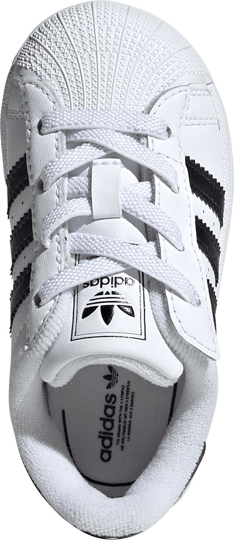 adidas Toddler Superstar II Shoes - White/Black - View 2