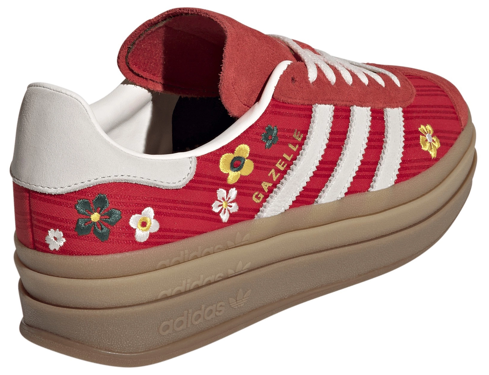 adidas Originals Women's Gazelle Bold Shoes - Better Scarlet/Off White/Eqt Yellow - View 6