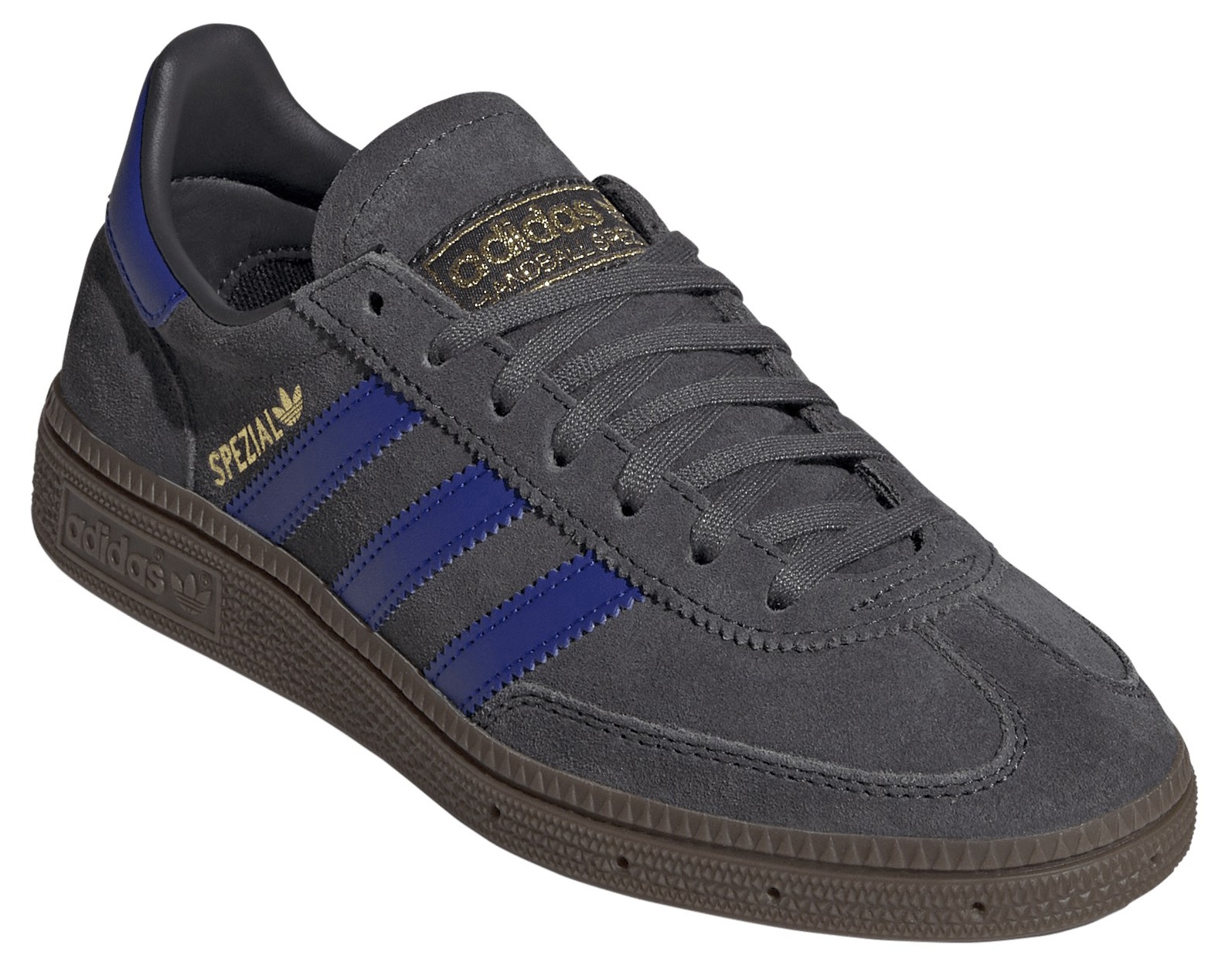 adidas Kids' Grade School Handball Spezial Shoes - Carbon/Lucid Blue/Gum - View 5