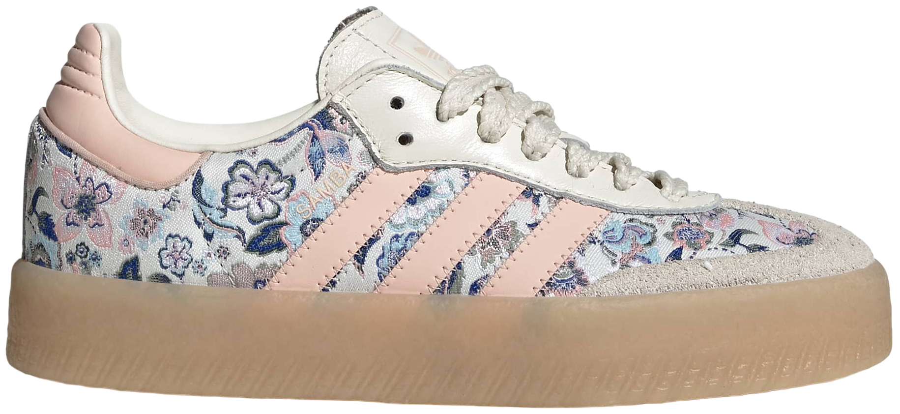 adidas Kids' Grade School Sambae Shoes - Off White/Blush Pink/Gum - View 1