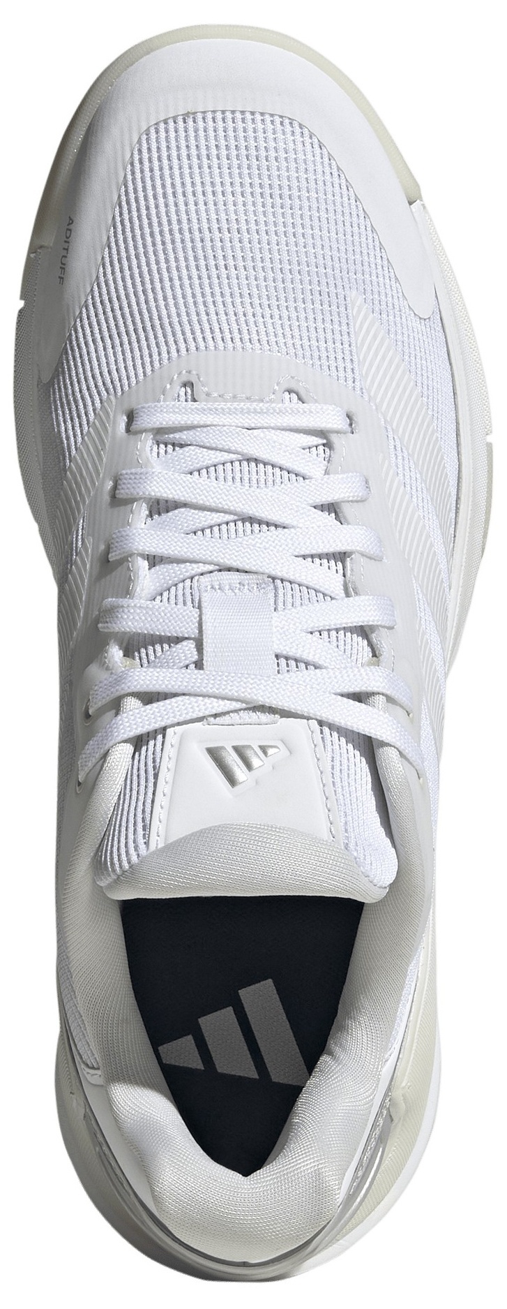adidas Women's Crazyquick Lightstrike Padel Shoes - White/White/Zero Metallic - View 2