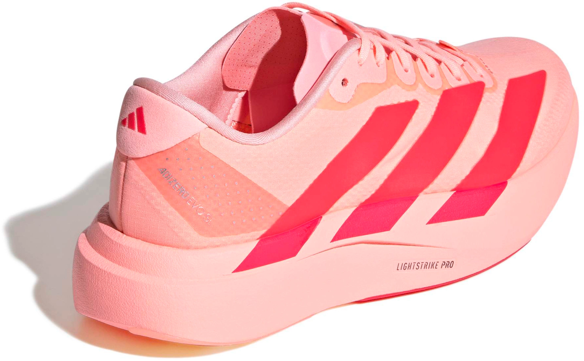 adidas Women's Adizero EVO SL Woven Running Shoes - Frozen Turbo/Lucid Red/Silver Met. - View 6