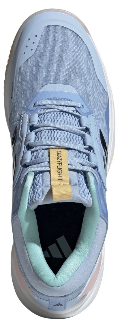 adidas Women's Crazyflight 6 Mid Volleyball Shoes - Blue/Shadow Navy/Flash Aqua - View 2
