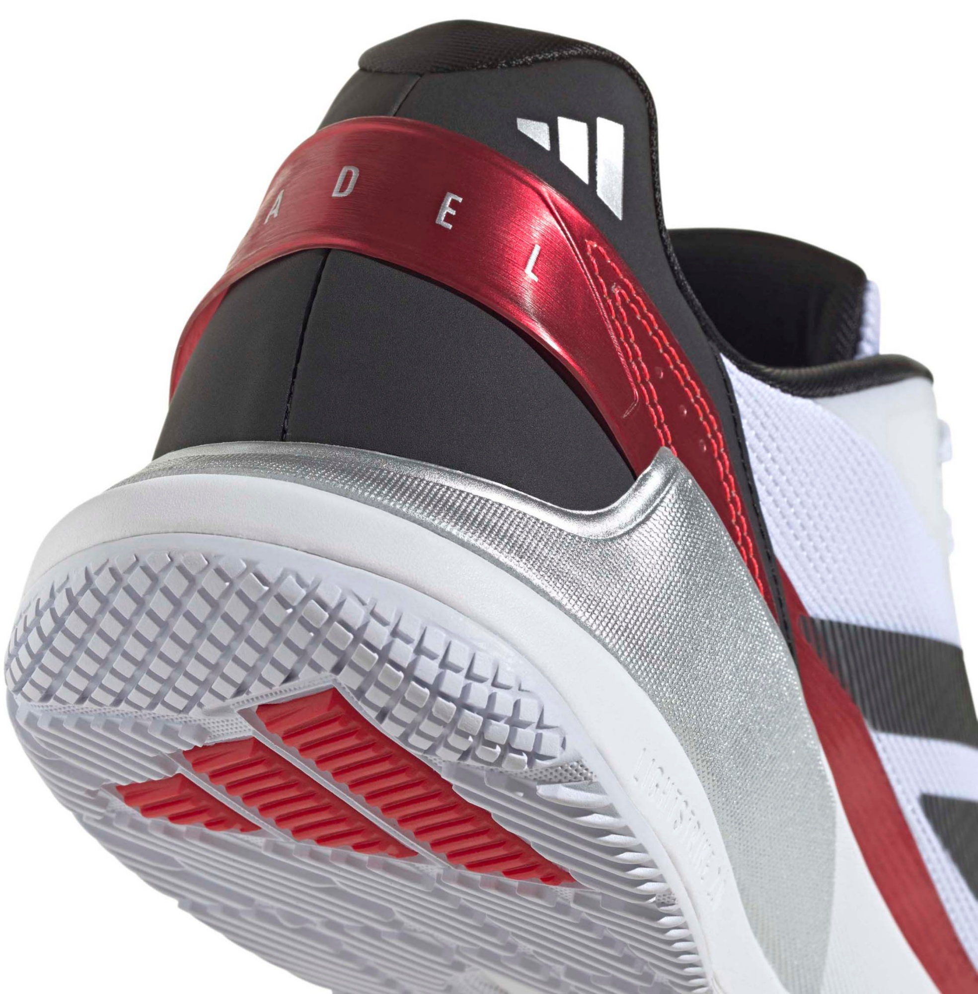adidas Men's Crazyquick Padel Shoes - White/Black/Red - View 8