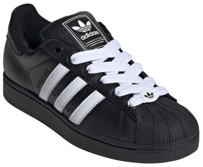 adidas Men's Superstar II Shoes - Black/White/Black - View 6