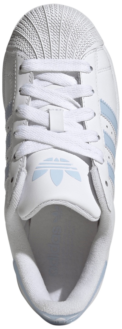adidas Kids' Grade School Superstar II Shoes - White/White - View 2