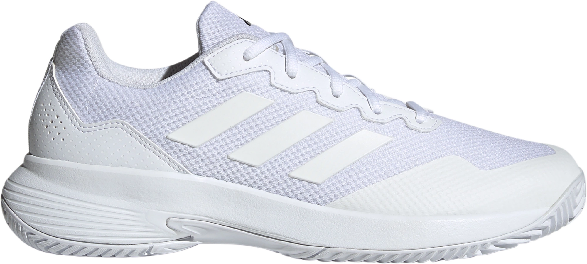 adidas Men's Gamecourt 2 Tennis Shoes - White/White/Silver - View 1