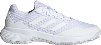 adidas Men's Gamecourt 2 Tennis Shoes - White/White/Silver - View 1