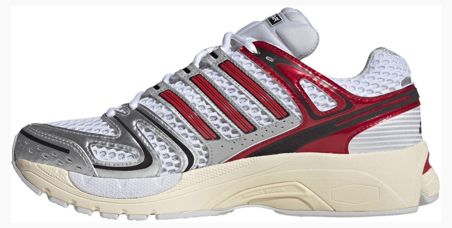 adidas Men's Adistar Control 5 Shoes - Ftwr White/Better Scarlet/Dash Grey - View 4
