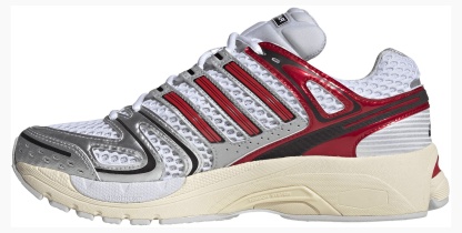 adidas Men's Adistar Control 5 Shoes - Ftwr White/Better Scarlet/Dash Grey - View 4
