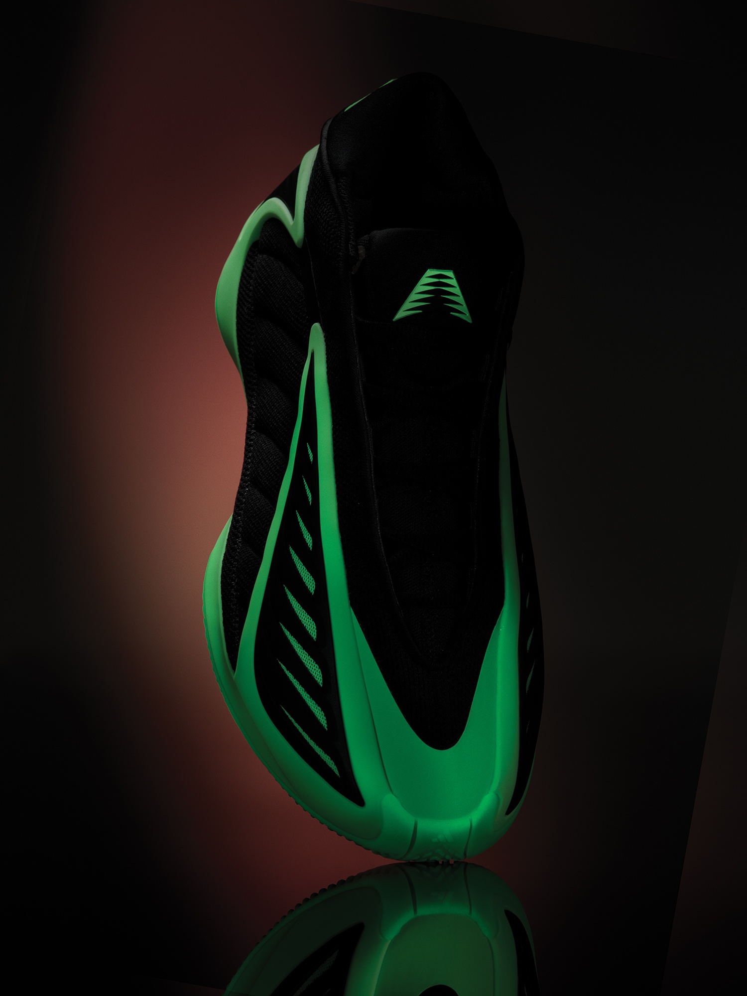 adidas Anthony Edwards 2 'Glow' Basketball Shoes - Black/Green - View 2