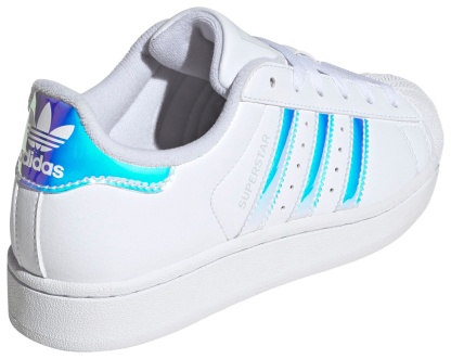 adidas Kids' Grade School Superstar II Shoes - White/Blue - View 6