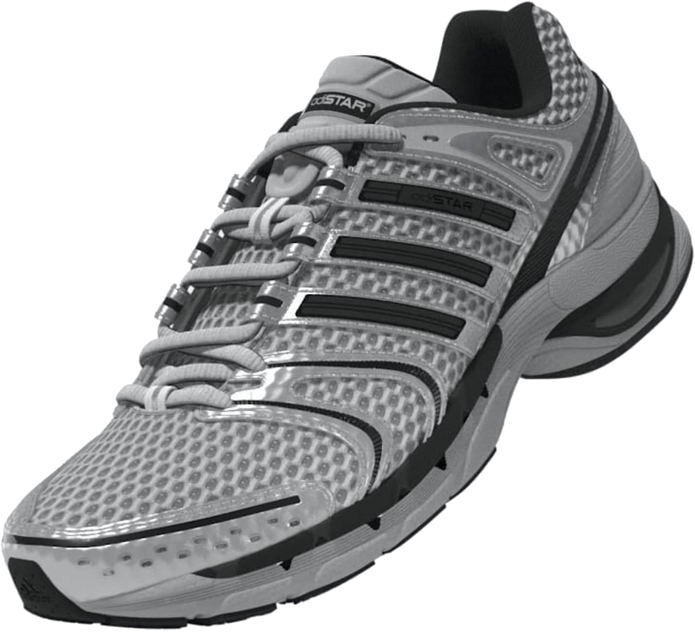 adidas Men's Adistar Control 5 Shoes - Grey Two/Core Black/Silver Met - View 6