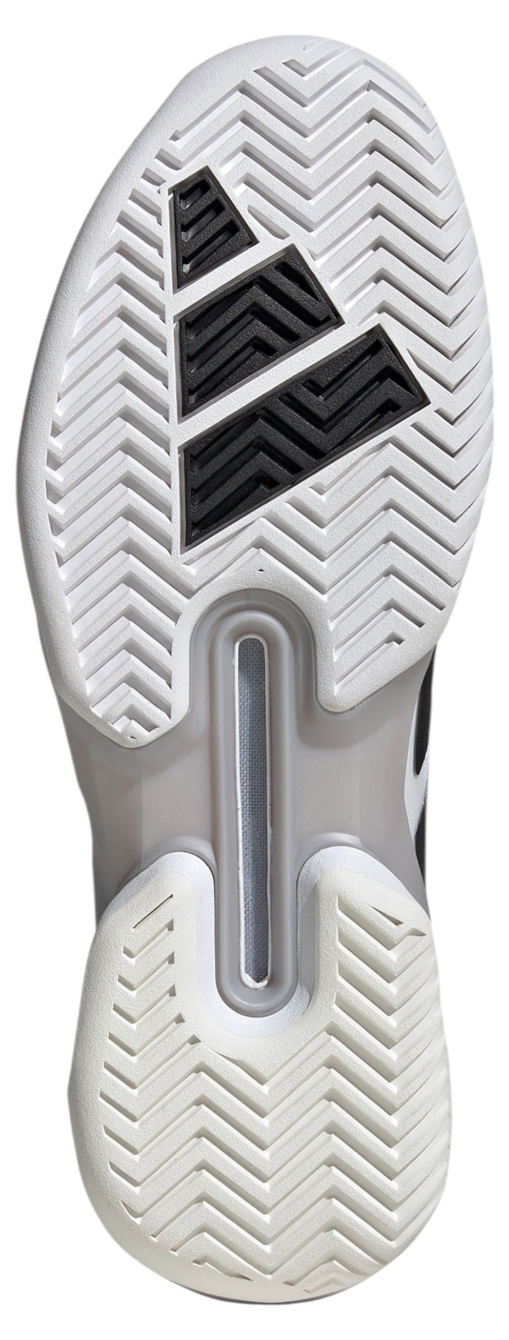 adidas Men's Adizero Ubersonic 5 Tennis Shoes - White/Black/Silver Metallic - View 3