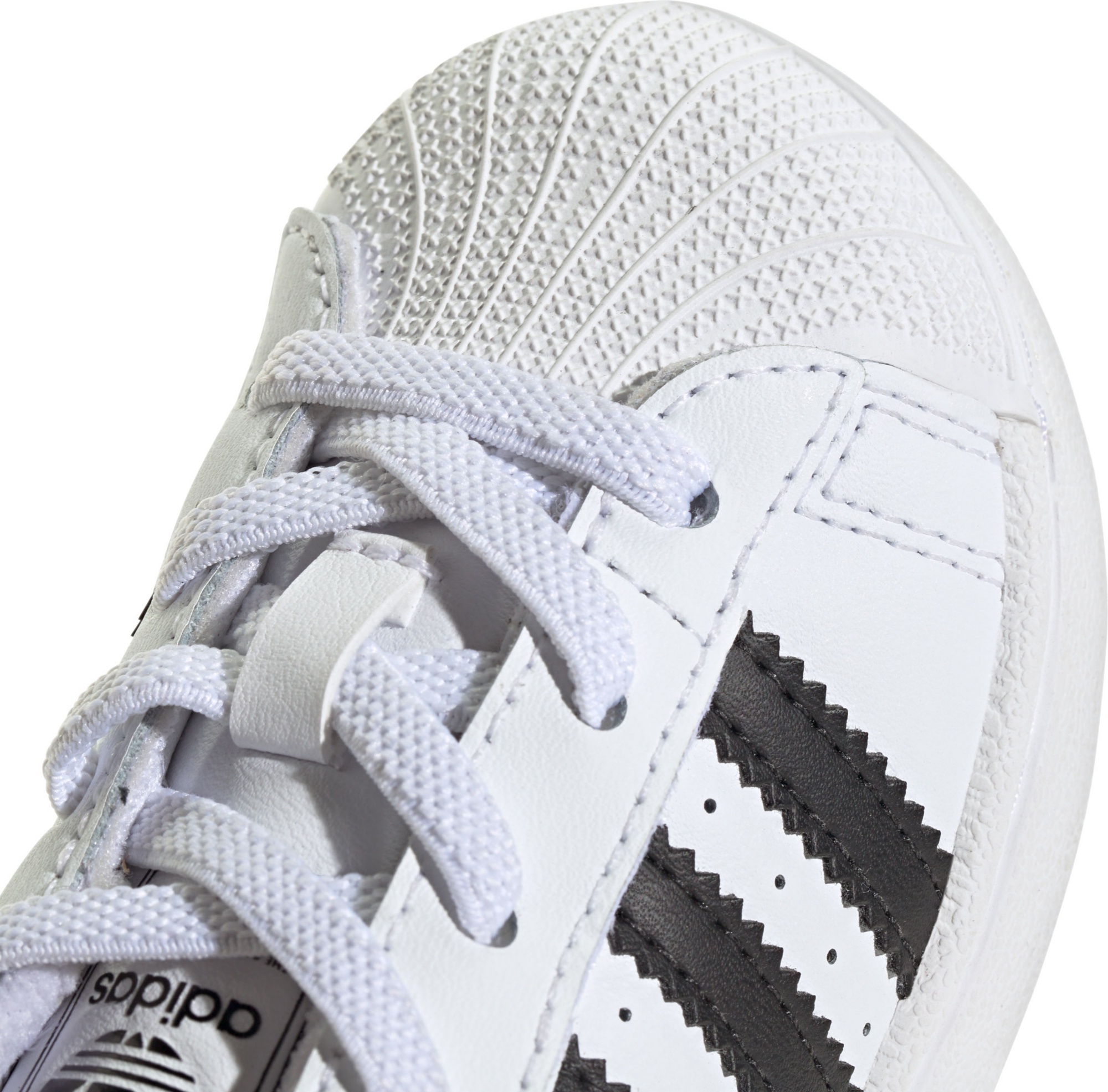 adidas Toddler Superstar II Shoes - White/Black - View 7