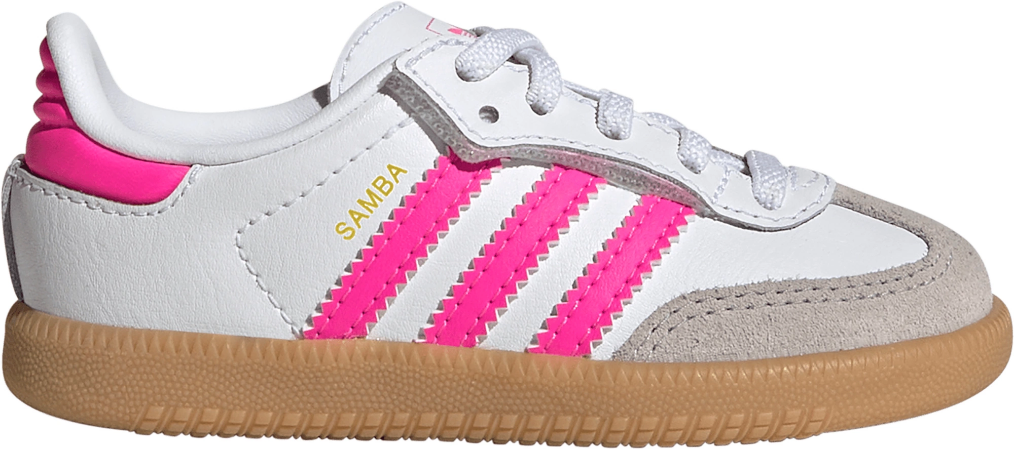 adidas Toddler Samba OG Shoes - White/Neon Pink - View 1