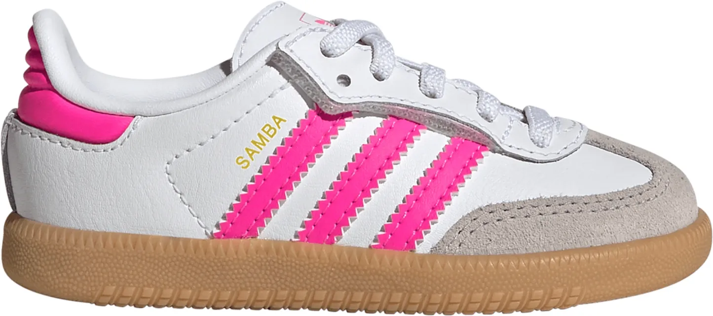 adidas Toddler Samba OG Shoes - White/Neon Pink - View 1