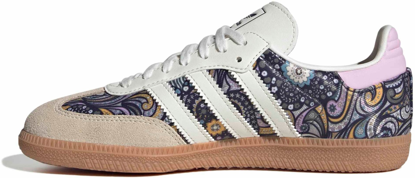 adidas Kids' Grade School Samba OG Shoes - Core White/Orchid Fusion/Gum 2 - View 4