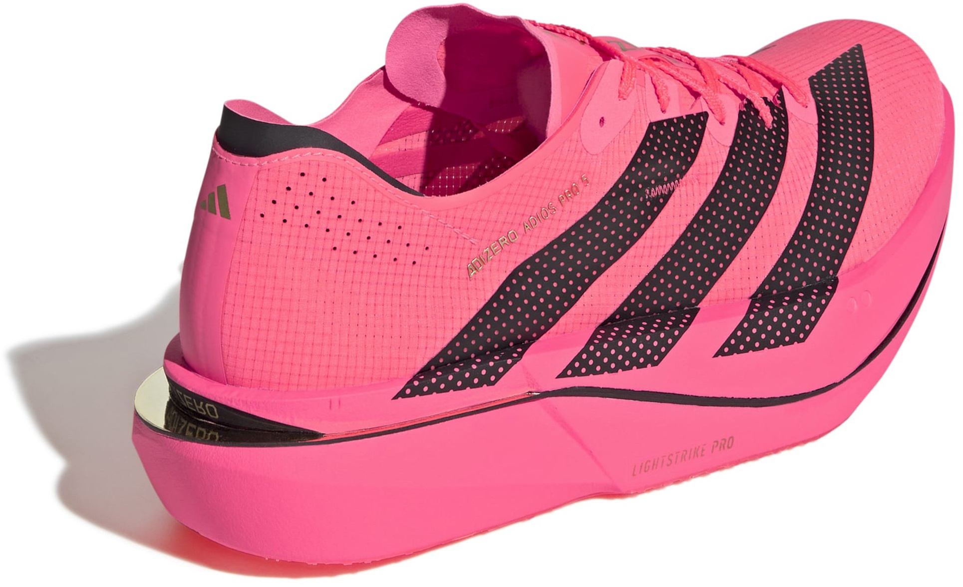 adidas Men's Adizero Adios Pro 5 Running Shoes - Solar Turbo/Black/Lucid Red - View 5
