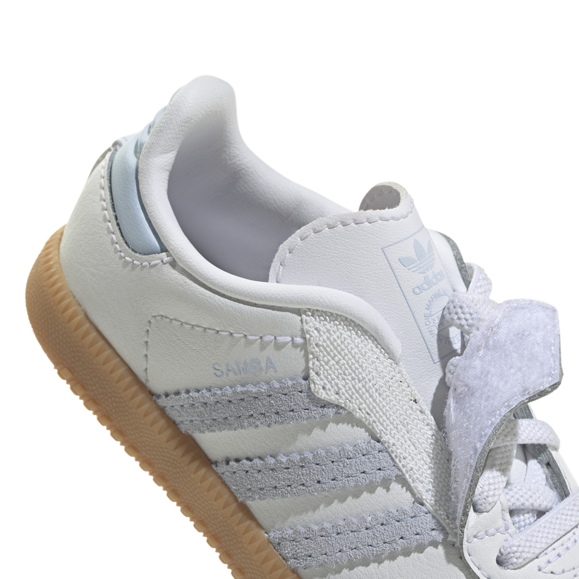 adidas Toddler Samba OG Shoes - White/Sky/Gum - View 9