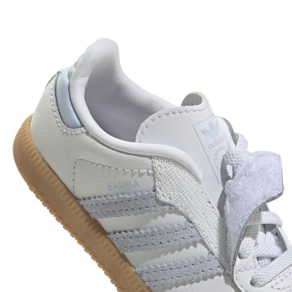 adidas Toddler Samba OG Shoes - White/Sky/Gum - View 9