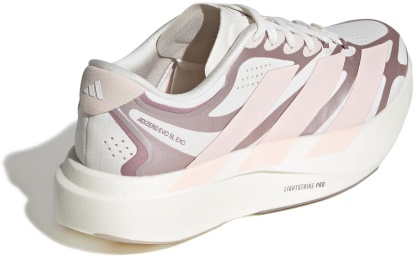 adidas Women's Adizero EVO SL EXO  Running Shoes - White/Blush Pink - View 6