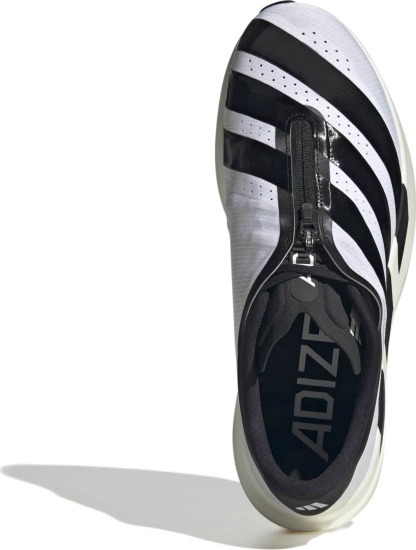 adidas Men's Adizero EVO SL Zip Running Shoes - Ftwr White/Core Black/Silver Met - View 3