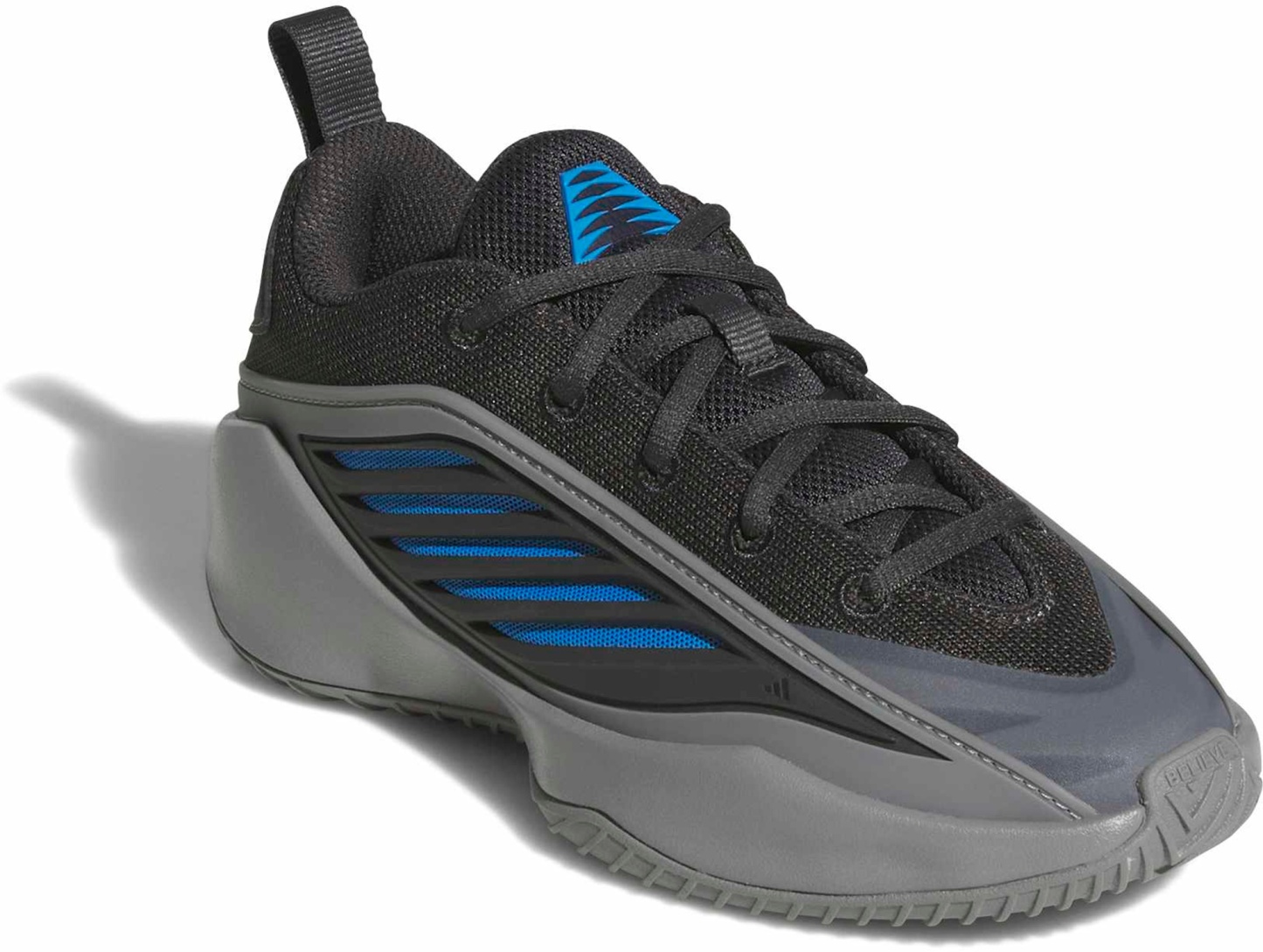 adidas Kids' Grade School Believe That. 1 Basketball Shoes - Grey/Carbon/Lucid Ray Blue - View 6