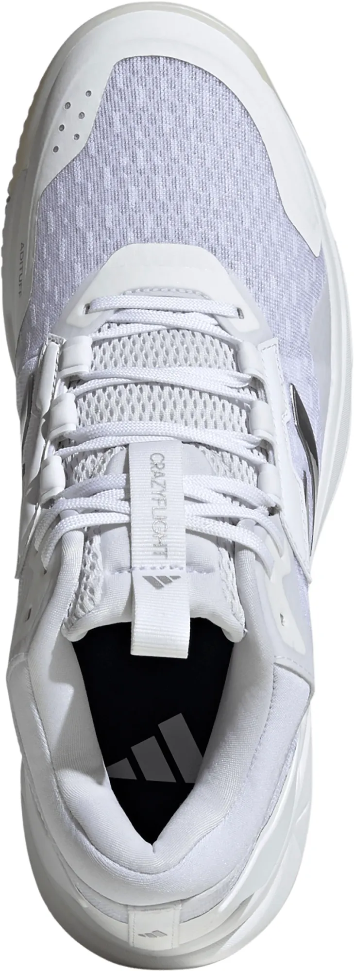 adidas Women's Crazyflight 5 Mid Volleyball Shoes - White/Silver - View 4
