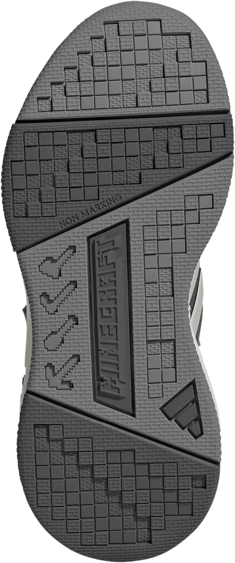 adidas Kids' Preschool Minecraft Pro Shoes - Grey Five/Grey One/Grey Three - View 3
