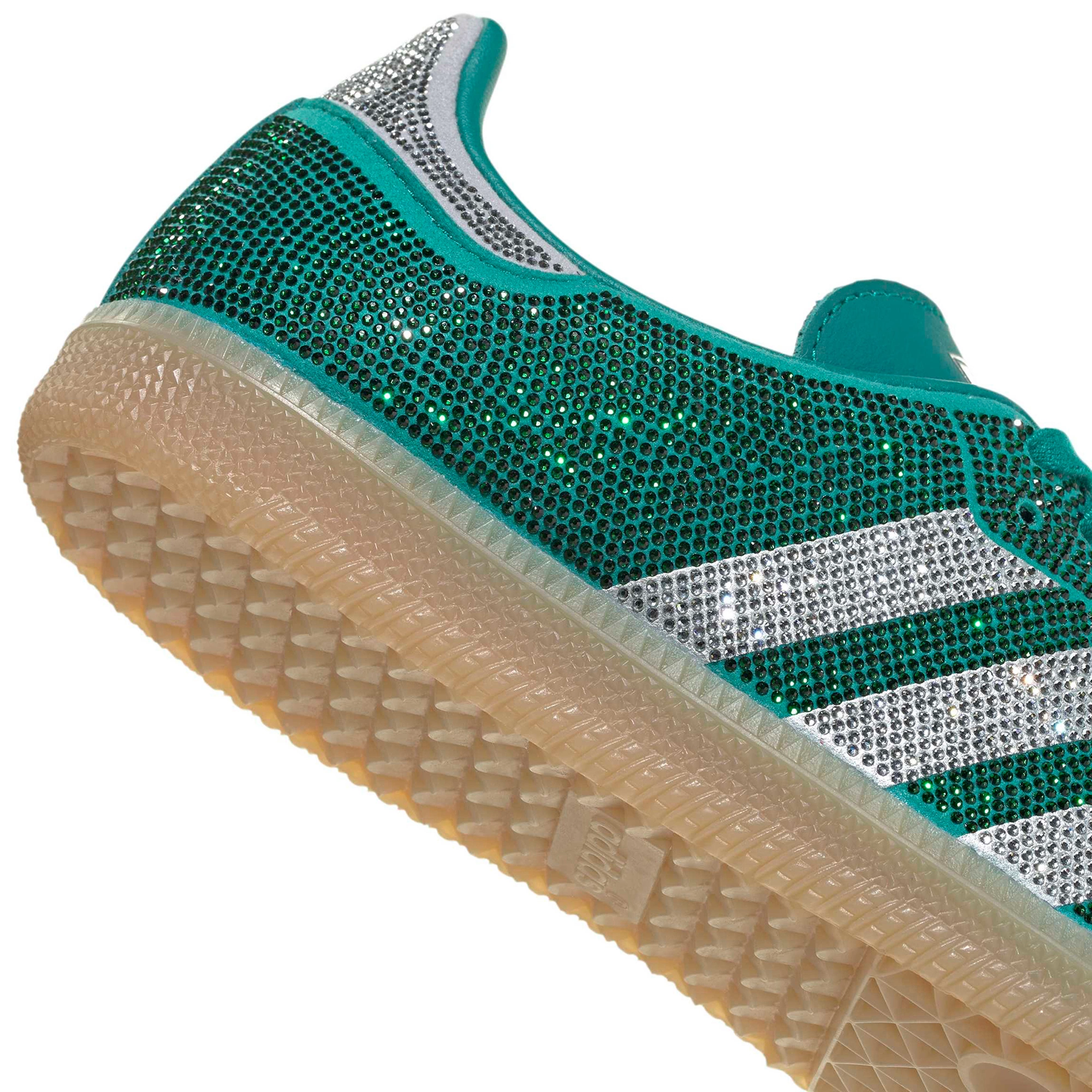 adidas Women's Samba OG Shoes - Rhinestone Eqpmnt Grn/Slv - View 7